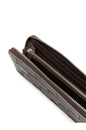 Dark brown Check leather wallet DRAGON DIFFUSION | 8018DGS5MATDKBROWN